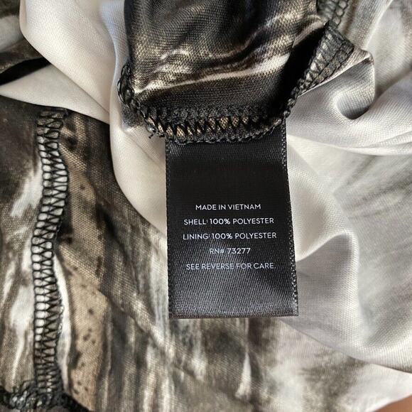 Simply Vera Dress Womens Large Black White Vera Wang Maxi Hi Low Hem Sleeveless - Picture 11 of 11